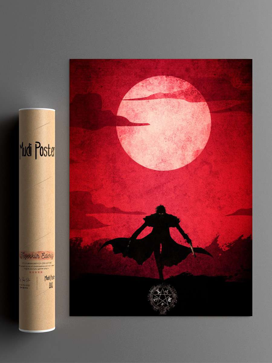 Alucard Anime Poster Çerçevesiz Yüksek Kalite Anime Duvar Poster