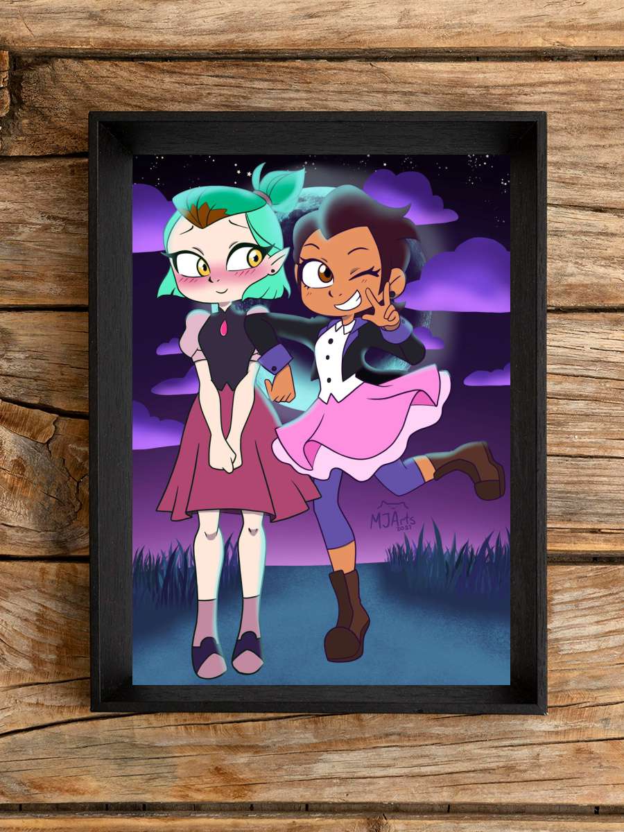 Amity and Luz Anime Poster Çerçevesiz Yüksek Kalite Anime Duvar Poster
