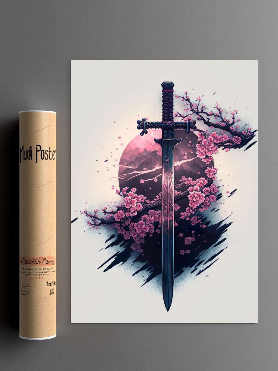 Ancient Katana Anime Poster Çerçevesiz Yüksek Kalite Anime Duvar Poster