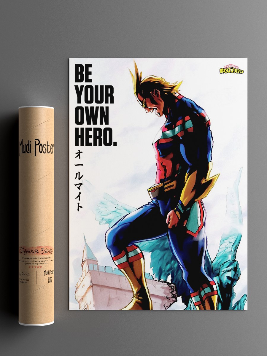 Anime Academia All Might Anime Poster Çerçevesiz Yüksek Kalite Anime Duvar Poster