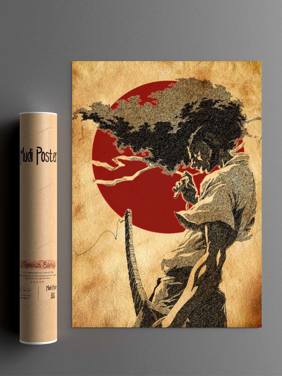 Anime Afro Samurai Anime Poster Çerçevesiz Yüksek Kalite Anime Duvar Poster