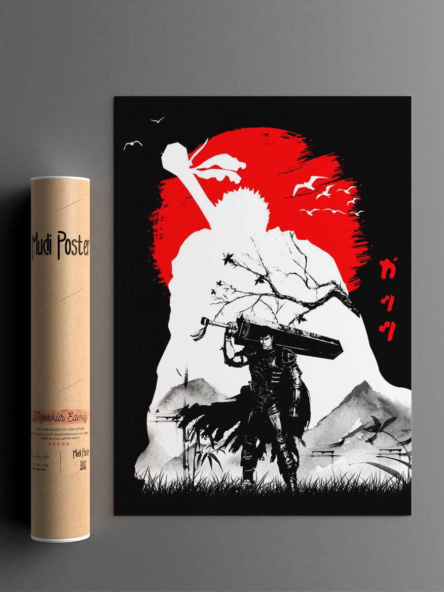 Anime Berserk Guts Anime Poster Çerçevesiz Yüksek Kalite Anime Duvar Poster