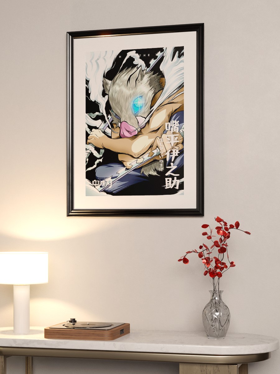 Anime Demon Slayer Inosuke Anime Poster Çerçevesiz Yüksek Kalite Anime Duvar Poster