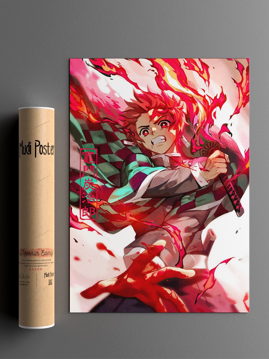 Anime Demon Slayer Anime Poster Çerçevesiz Yüksek Kalite Anime Duvar Poster