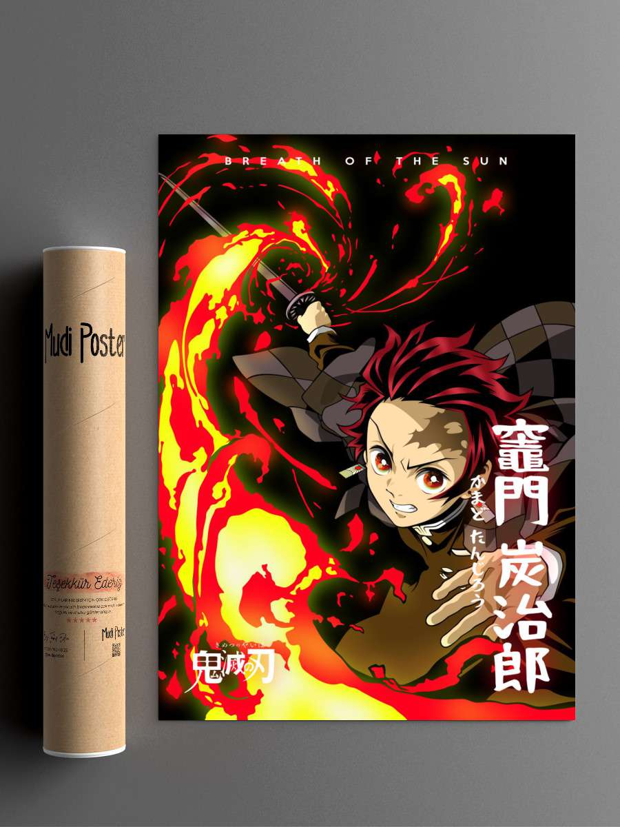 Anime Demon Slayer Tanjiro Anime Poster Çerçevesiz Yüksek Kalite Anime Duvar Poster