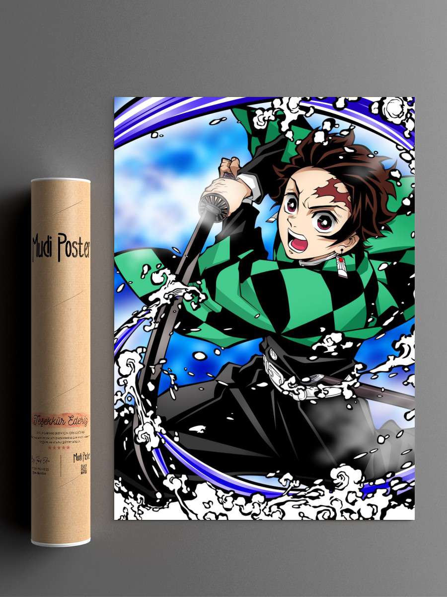 Anime Demon Slayer Tanjiro Anime Poster Çerçevesiz Yüksek Kalite Anime Duvar Poster