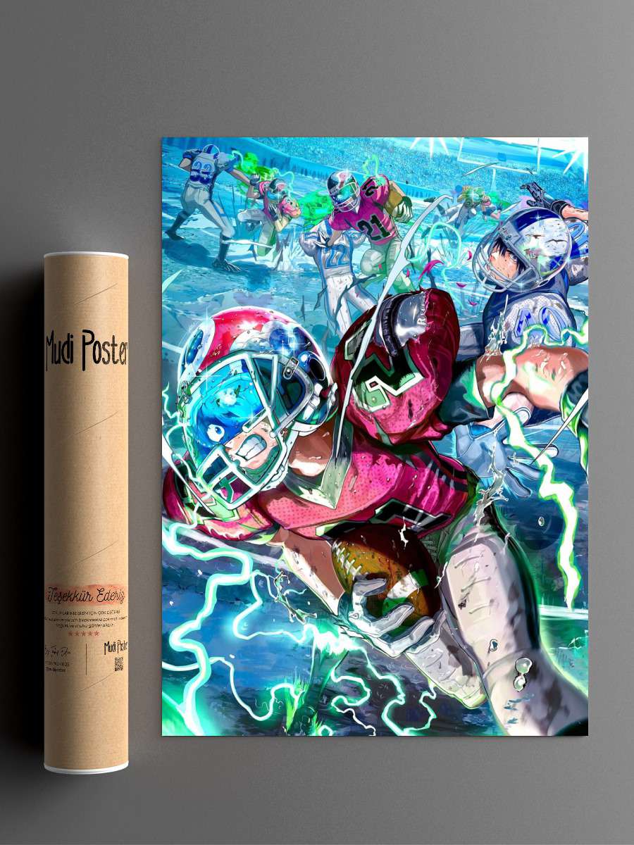 Anime Eyeshield Anime Poster Çerçevesiz Yüksek Kalite Anime Duvar Poster