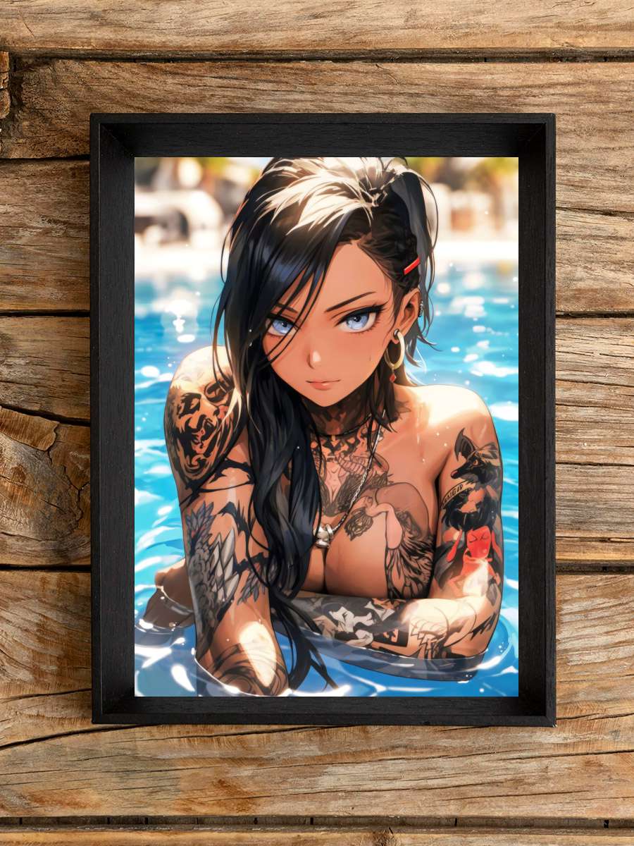 Anime Girl in the Pool Anime Poster Çerçevesiz Yüksek Kalite Anime Duvar Poster