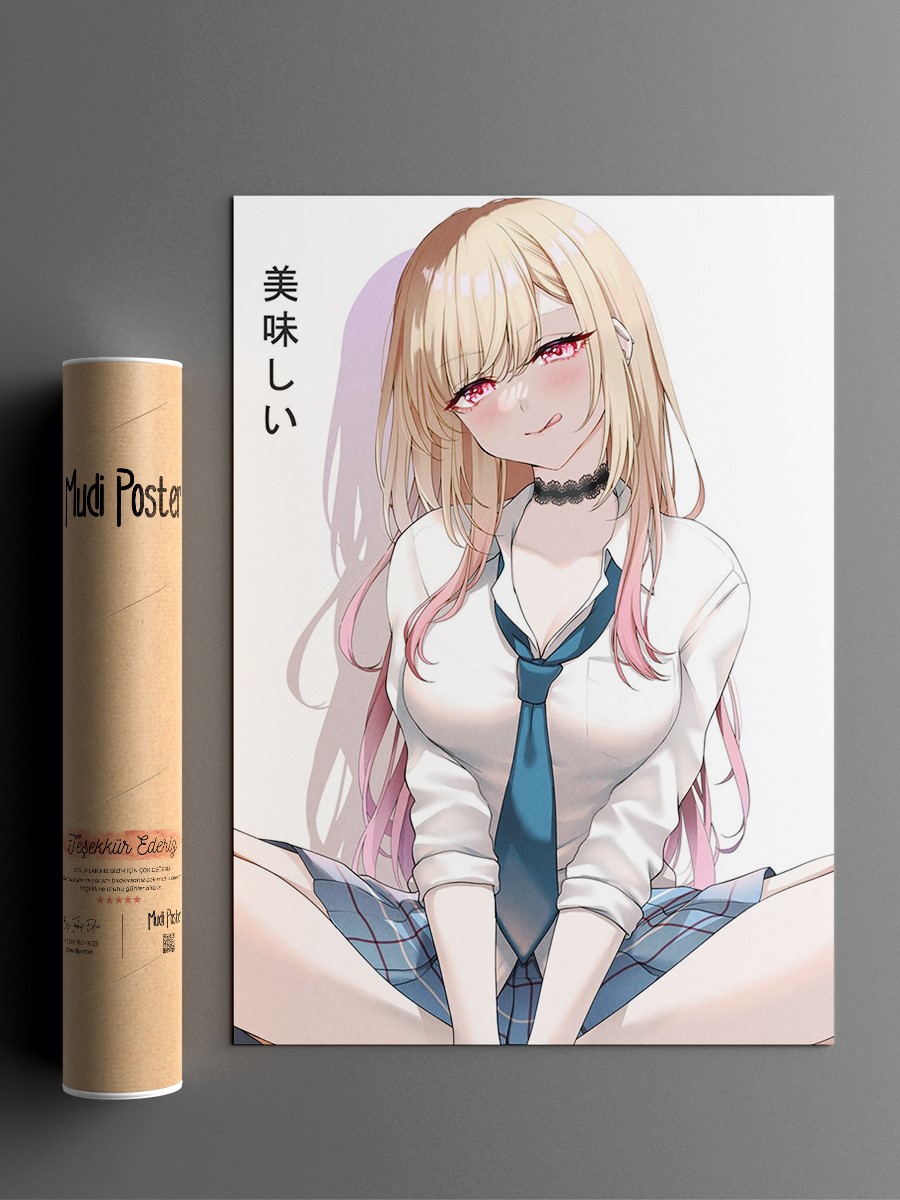 Anime Girl Marin Cosplay Anime Poster Çerçevesiz Yüksek Kalite Anime Duvar Poster