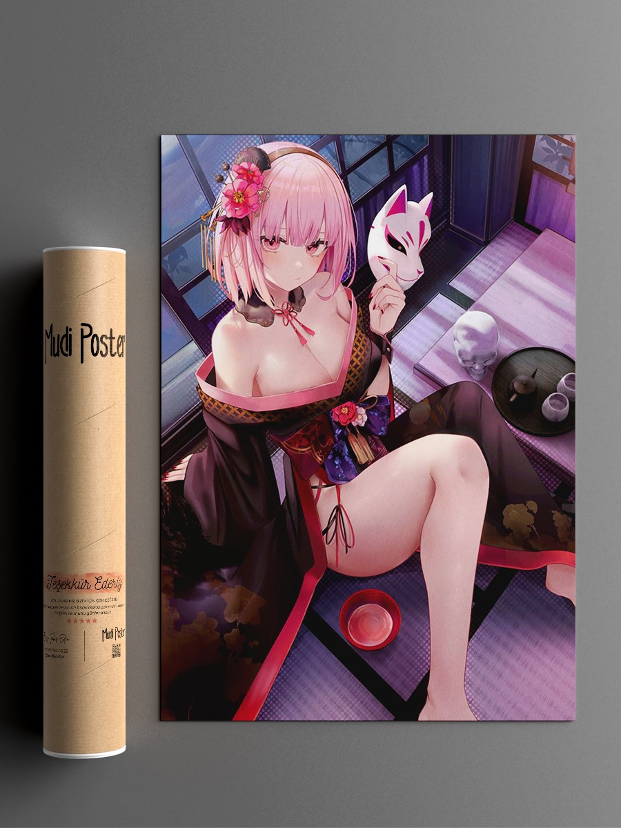 Anime Girl Shinobi Anime Poster Çerçevesiz Yüksek Kalite Anime Duvar Poster