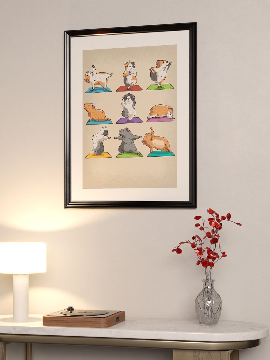 Anime Guinea Pig Yoga Anime Poster Çerçevesiz Yüksek Kalite Anime Duvar Poster