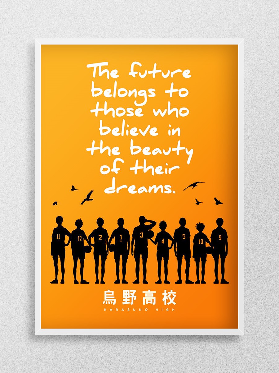 Anime Haikyuu Karasuno Anime Poster Çerçevesiz Yüksek Kalite Anime Duvar Poster