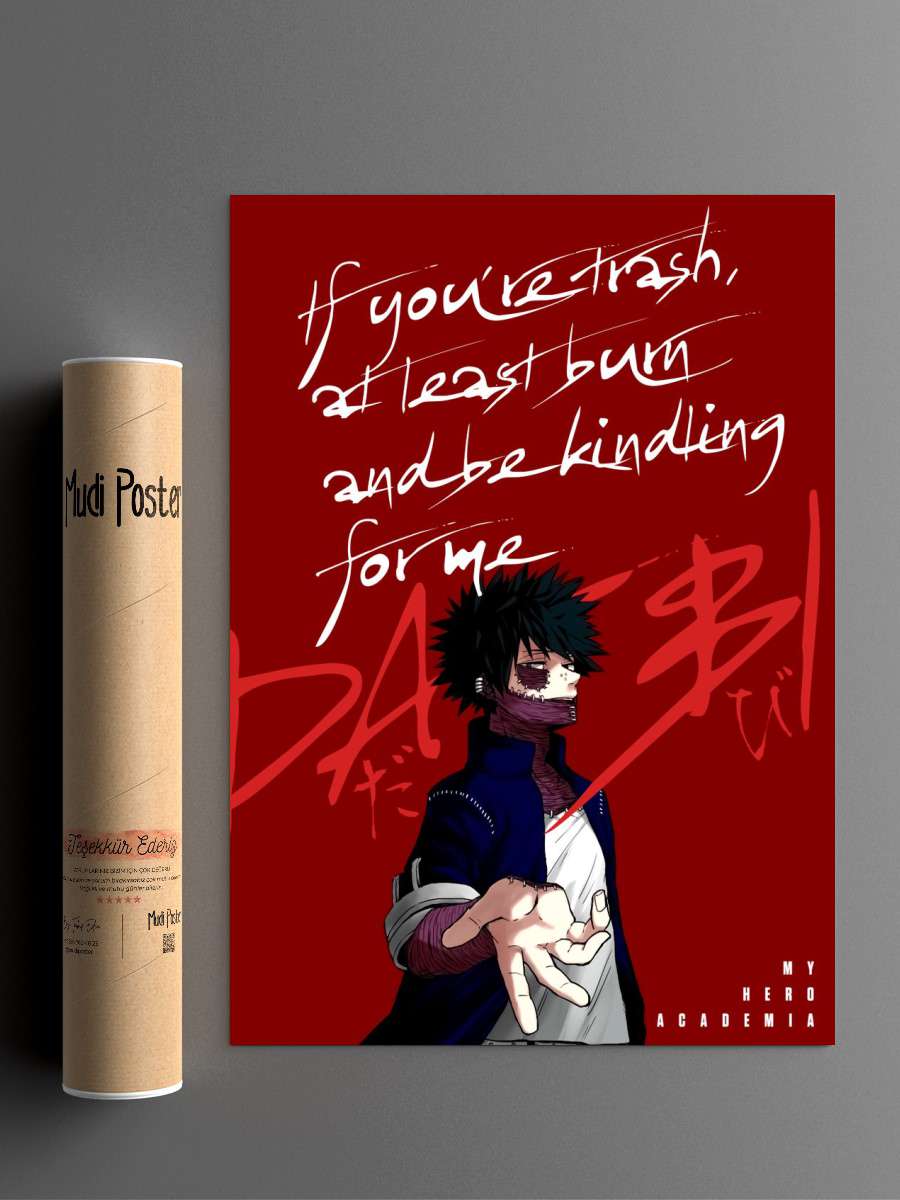 Anime Hero Academia Dabi Anime Poster Çerçevesiz Yüksek Kalite Anime Duvar Poster