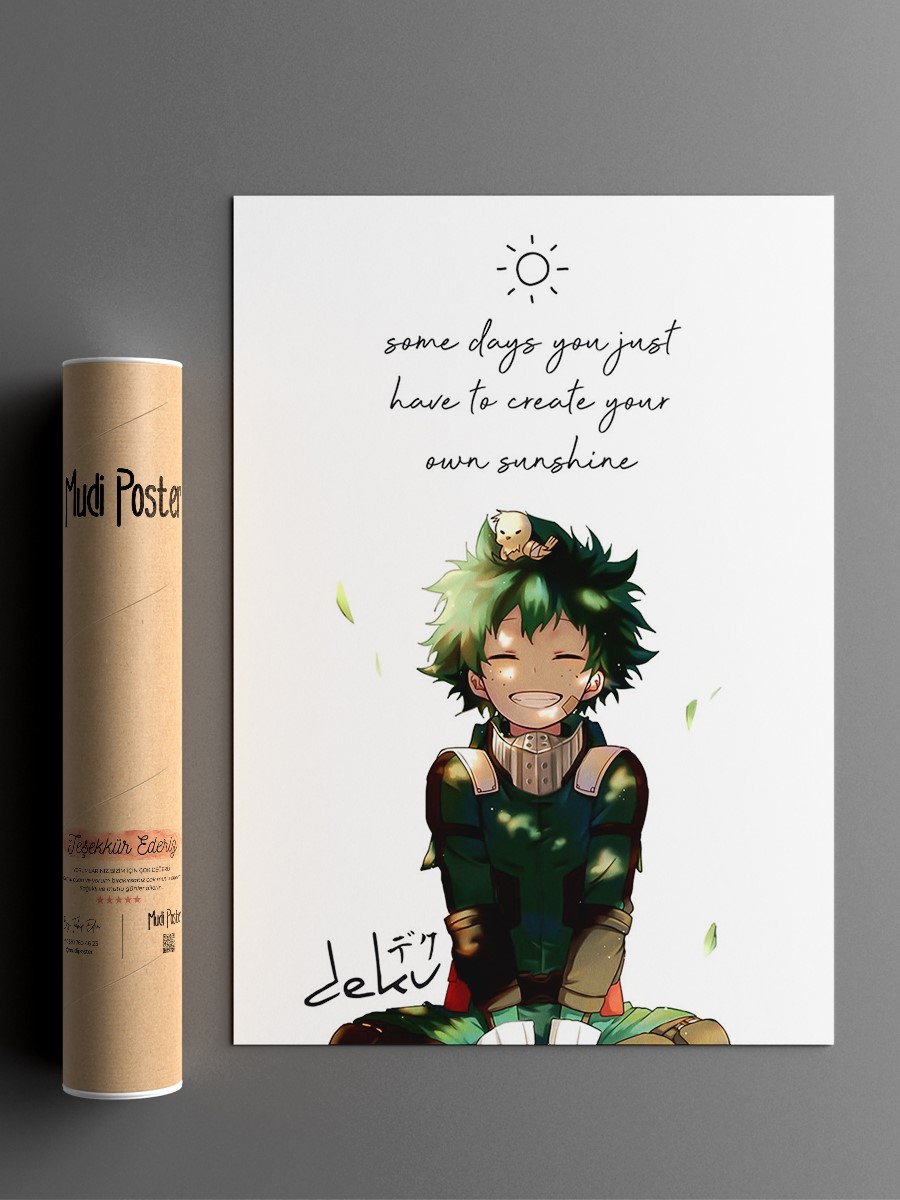 Anime Hero Academia Deku Anime Poster Çerçevesiz Yüksek Kalite Anime Duvar Poster