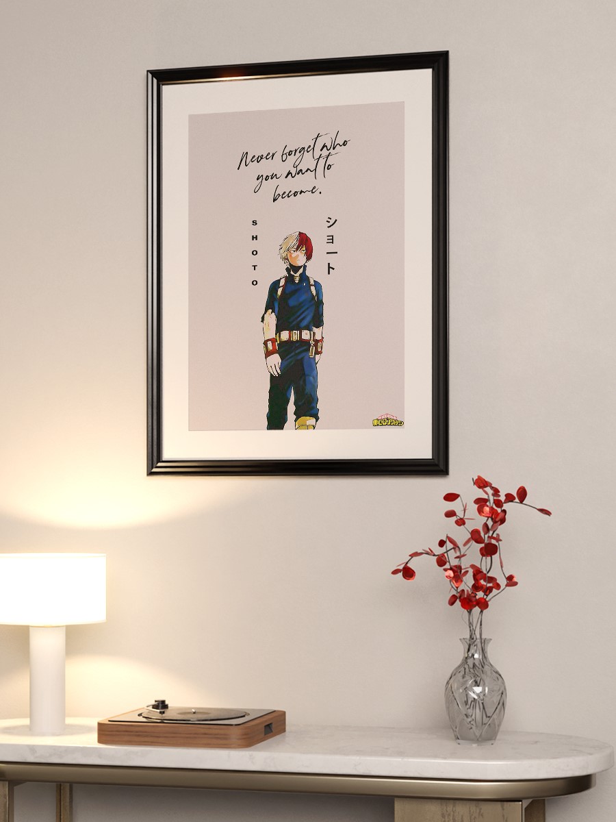 Anime Hero Academia Shoto Anime Poster Çerçevesiz Yüksek Kalite Anime Duvar Poster