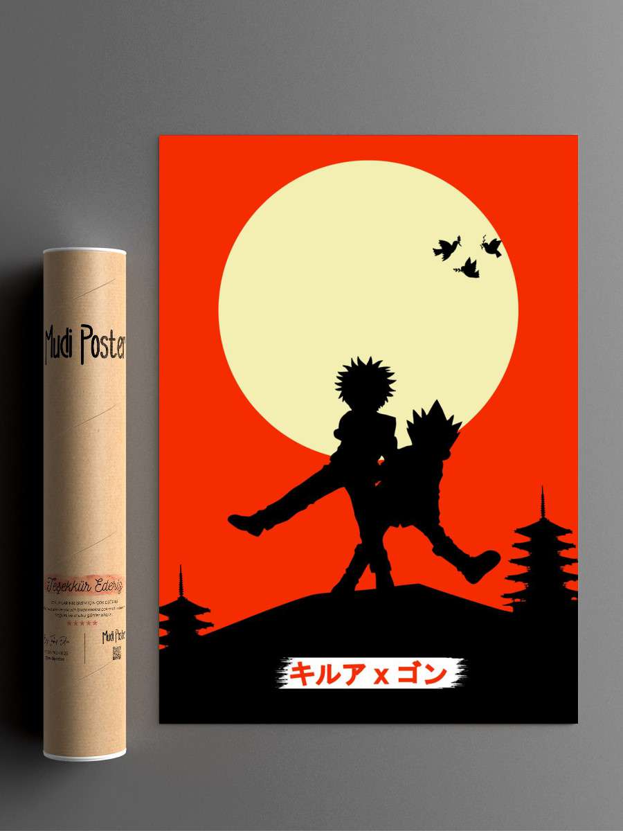 Anime Hunter Anime Poster Çerçevesiz Yüksek Kalite Anime Duvar Poster
