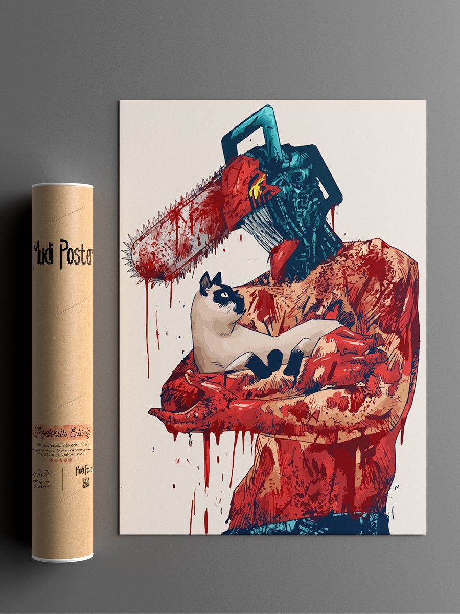 Anime Manga Chainsaw Man Anime Poster Çerçevesiz Yüksek Kalite Anime Duvar Poster