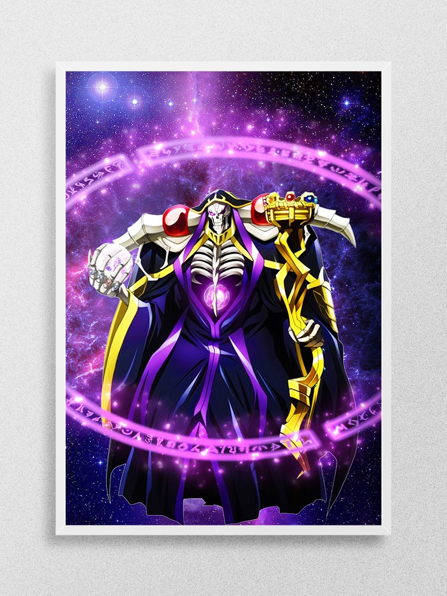 Anime Overlord Ainz Anime Poster Çerçevesiz Yüksek Kalite Anime Duvar Poster