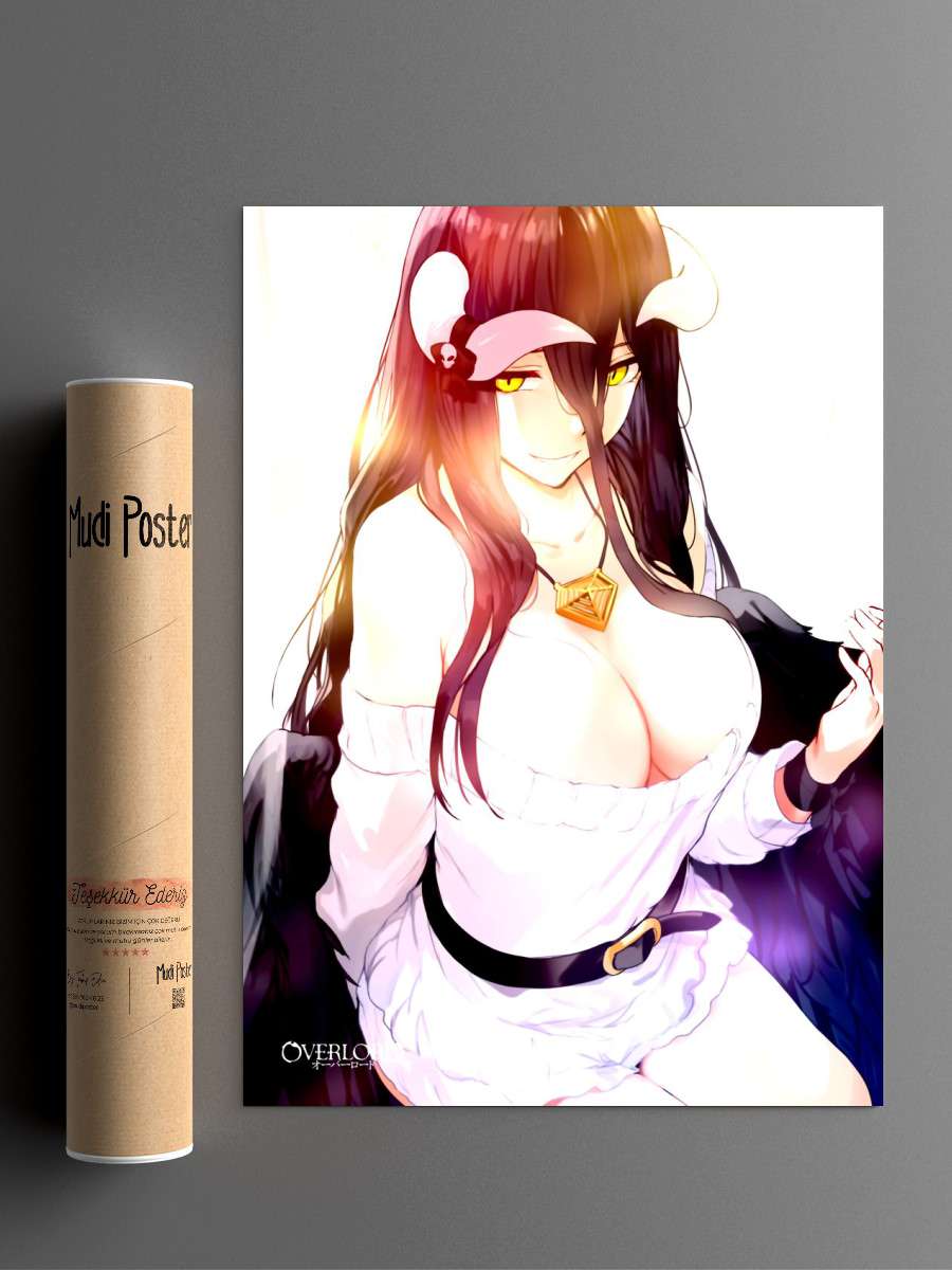 Anime Overlord Art Albedo Anime Poster Çerçevesiz Yüksek Kalite Anime Duvar Poster