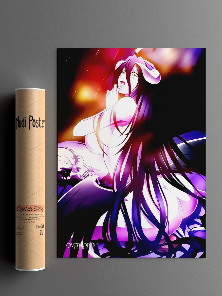 Anime Overlord Art Albedo Anime Poster Çerçevesiz Yüksek Kalite Anime Duvar Poster