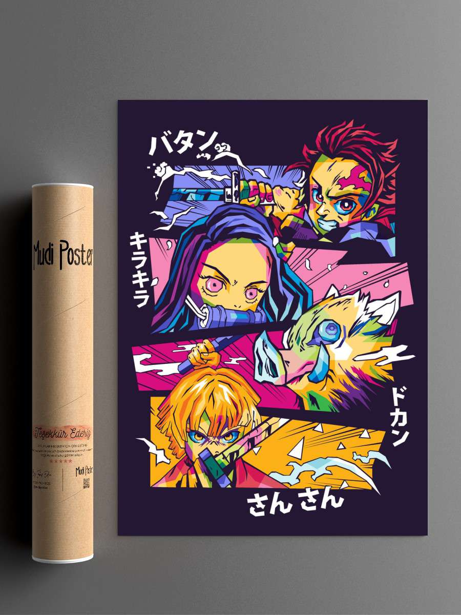 Anime Pop Art Anime Poster Çerçevesiz Yüksek Kalite Anime Duvar Poster