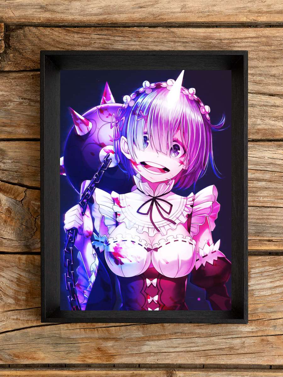 Anime ReZero Rem Anime Poster Çerçevesiz Yüksek Kalite Anime Duvar Poster
