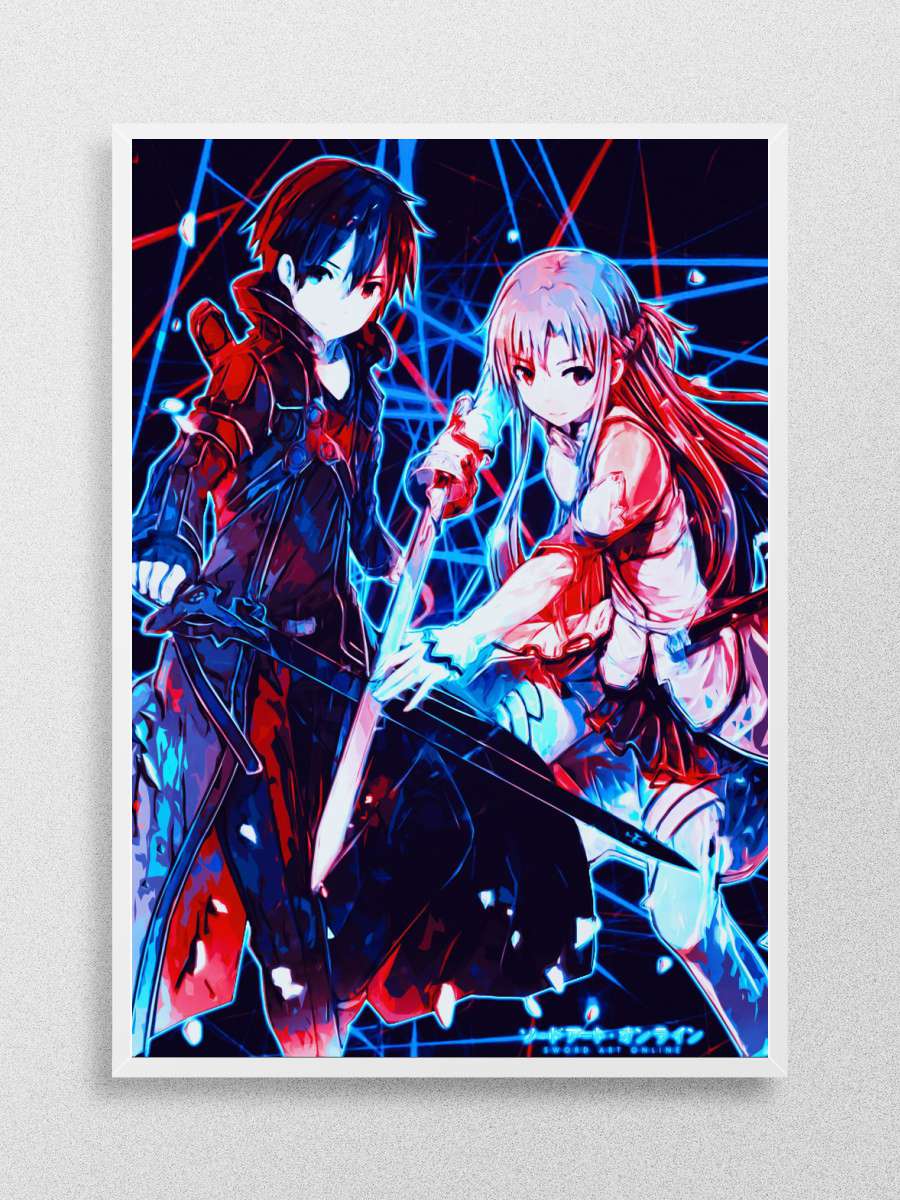Anime SAO Kirito X Asuna Anime Poster Çerçevesiz Yüksek Kalite Anime Duvar Poster