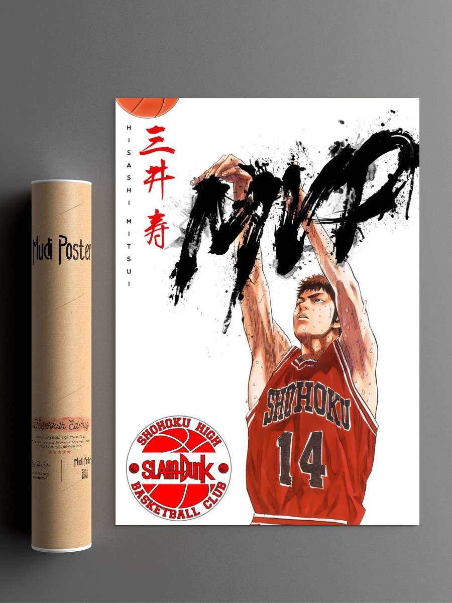 Anime Slam Dunk Mitsui Anime Poster Çerçevesiz Yüksek Kalite Anime Duvar Poster