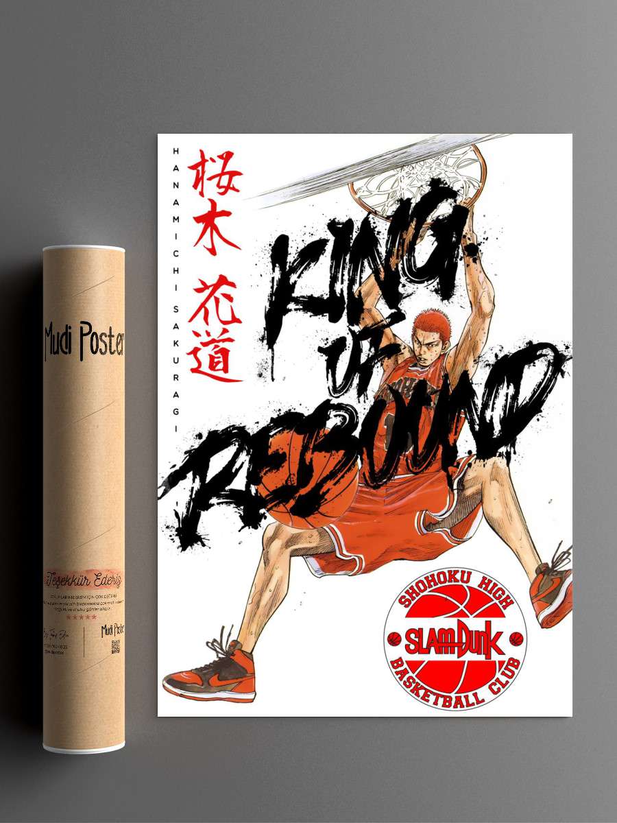 Anime Slam Dunk Sakuragi Anime Poster Çerçevesiz Yüksek Kalite Anime Duvar Poster