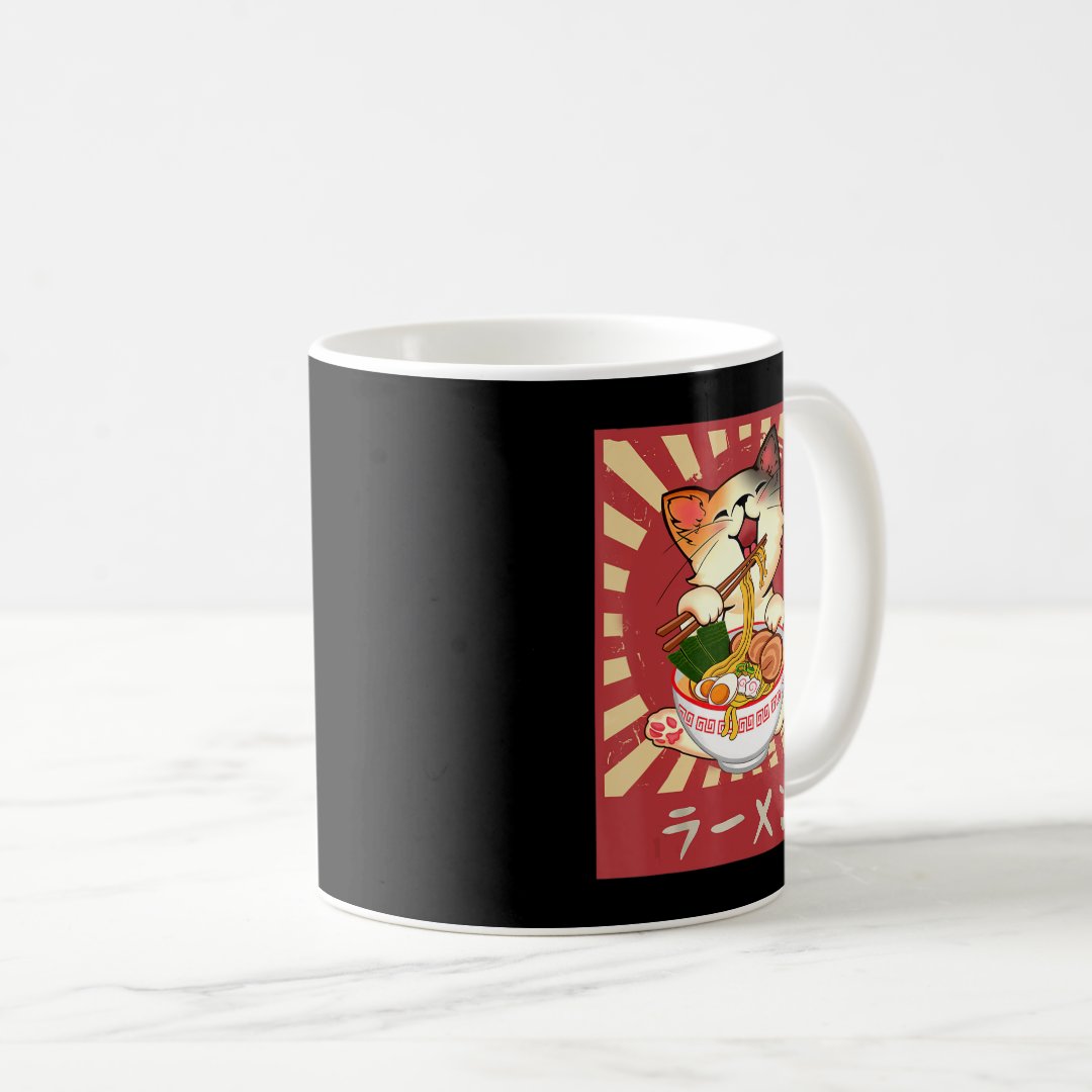 Ramen Cat Neko Anime Kawaii Japanese Merch Gifts G Coffee Mug Anime Kupa Bardak Modern Anime Baskılı Kupa