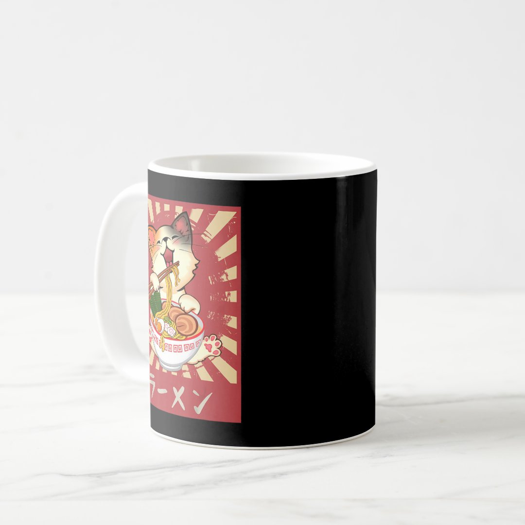 Ramen Cat Neko Anime Kawaii Japanese Merch Gifts G Coffee Mug Anime Kupa Bardak Modern Anime Baskılı Kupa