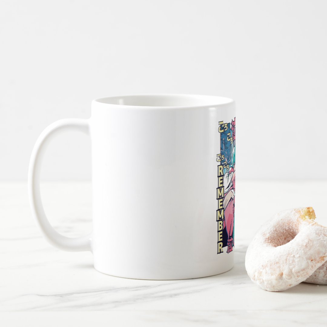 REMEMBER LOVE ANIME VAPORWAVE COFFEE MUG Anime Kupa Bardak Modern Anime Baskılı Kupa