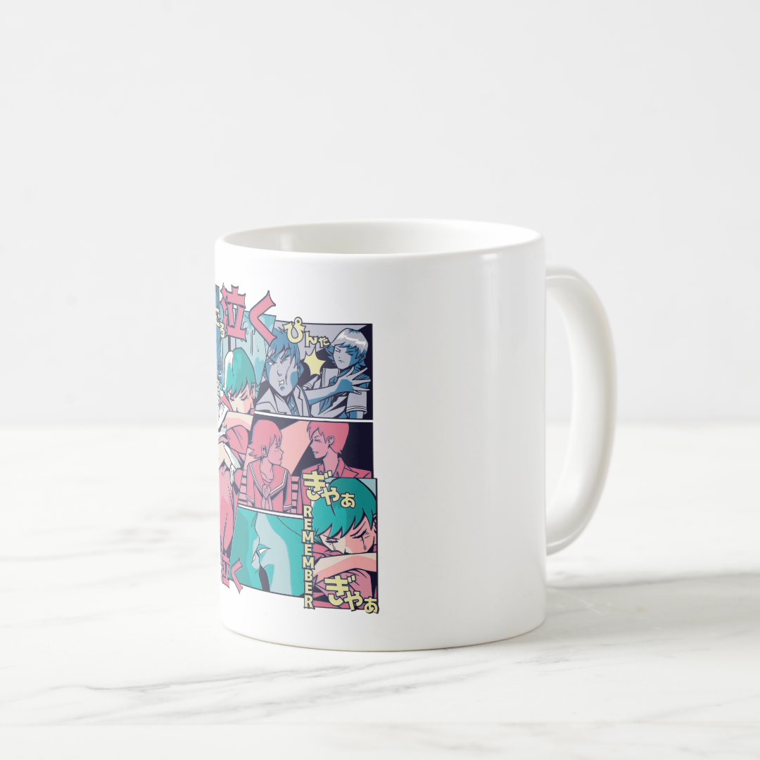 REMEMBER LOVE ANIME VAPORWAVE COFFEE MUG Anime Kupa Bardak Modern Anime Baskılı Kupa