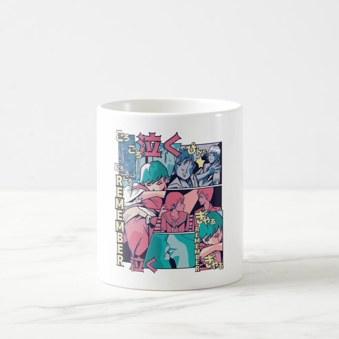 REMEMBER LOVE ANIME VAPORWAVE COFFEE MUG Anime Kupa Bardak Modern Anime Baskılı Kupa