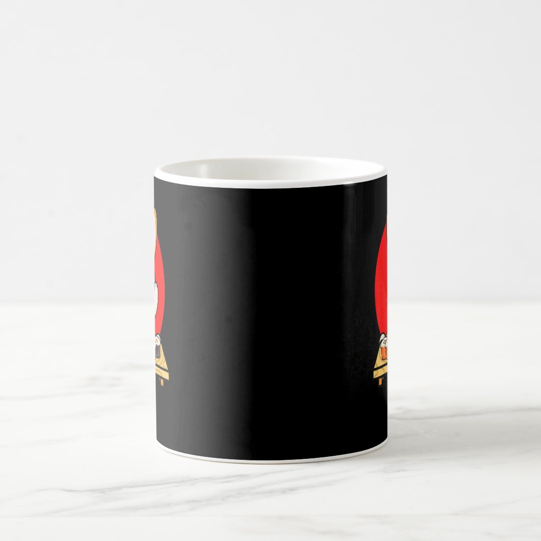 Shiba Inu eats Sushi Kawaii Neko Gift Anime  Coffee Mug Anime Kupa Bardak Modern Anime Baskılı Kupa