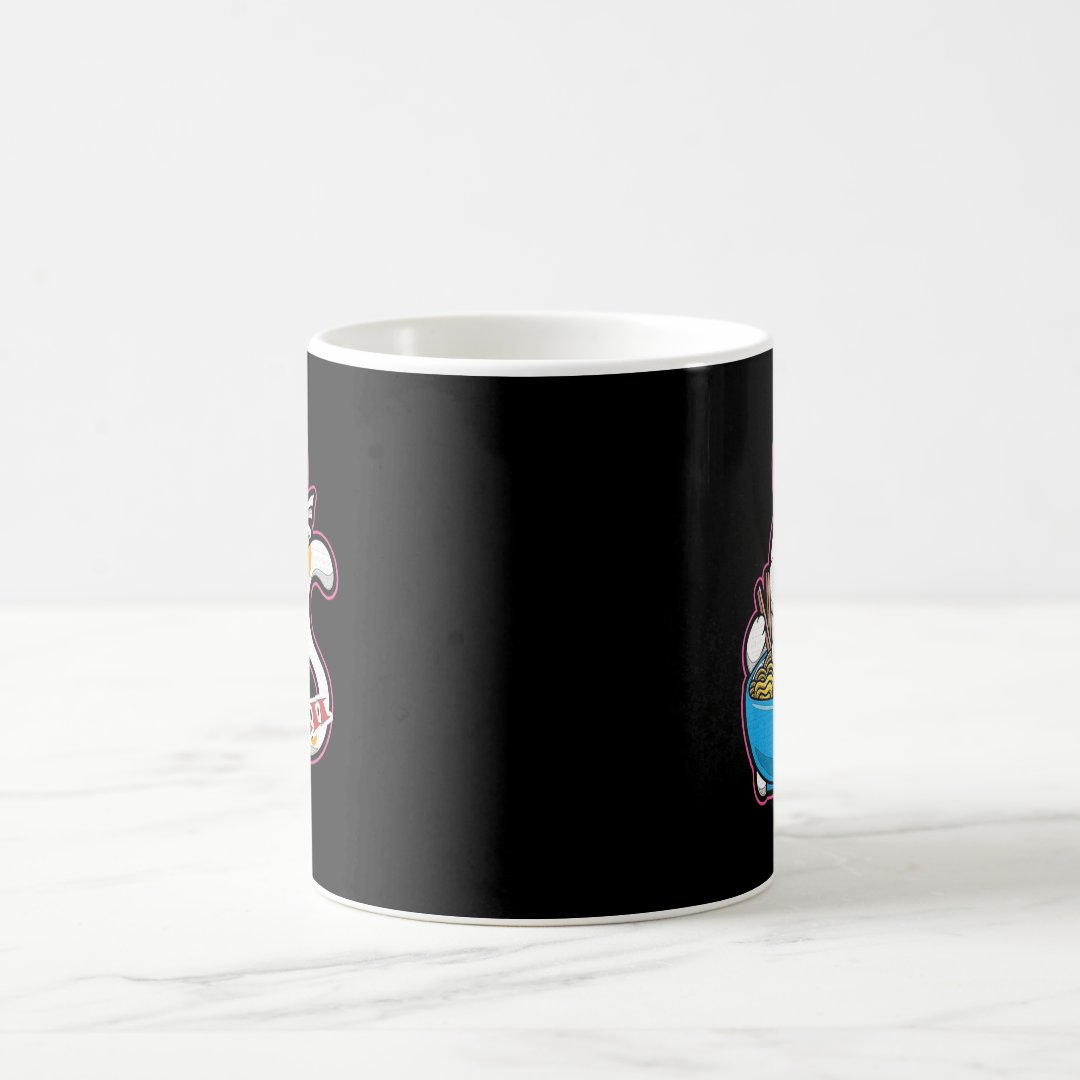 vintage kawaii cat eating ramen anime retro Japane Coffee Mug Anime Kupa Bardak Modern Anime Baskılı Kupa