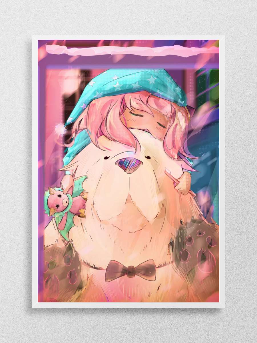 Anya Sleeping Anime Poster Çerçevesiz Yüksek Kalite Anime Duvar Poster
