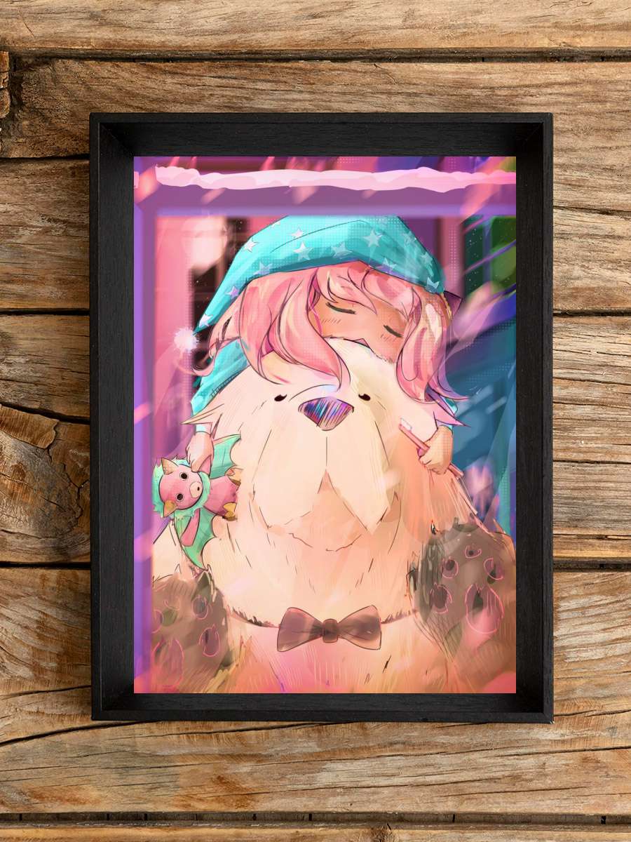 Anya Sleeping Anime Poster Çerçevesiz Yüksek Kalite Anime Duvar Poster