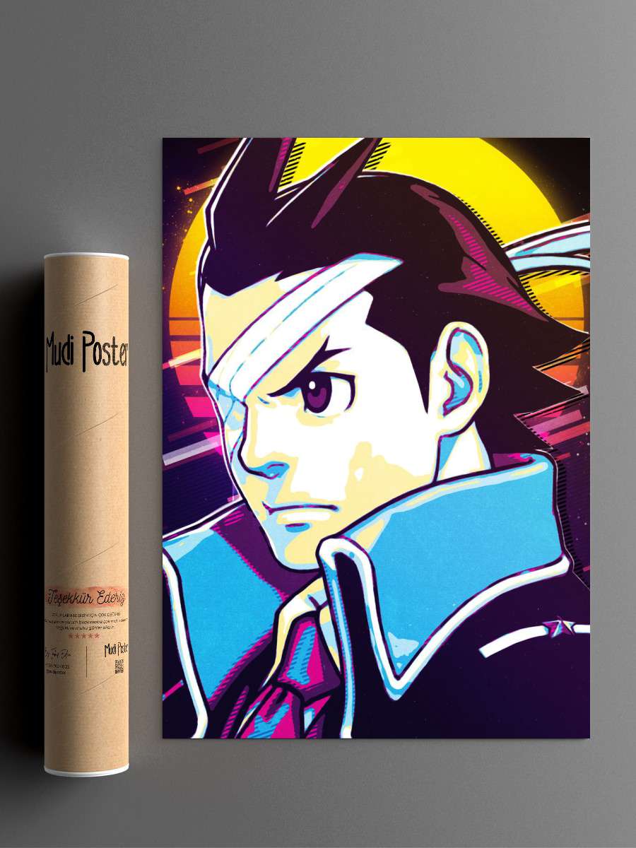 Apollo Justice Anime Poster Çerçevesiz Yüksek Kalite Anime Duvar Poster