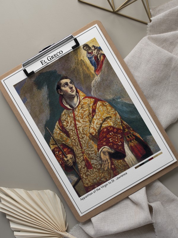 El Greco Apparition of the Virgin to St. Lawrence Poster