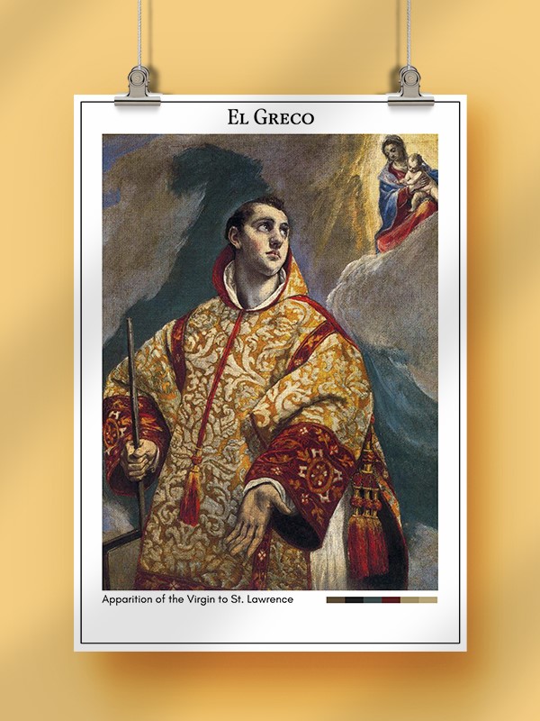 El Greco Apparition of the Virgin to St. Lawrence Poster