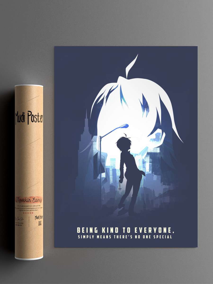 Araragi Koyomi Anime Poster Çerçevesiz Yüksek Kalite Anime Duvar Poster