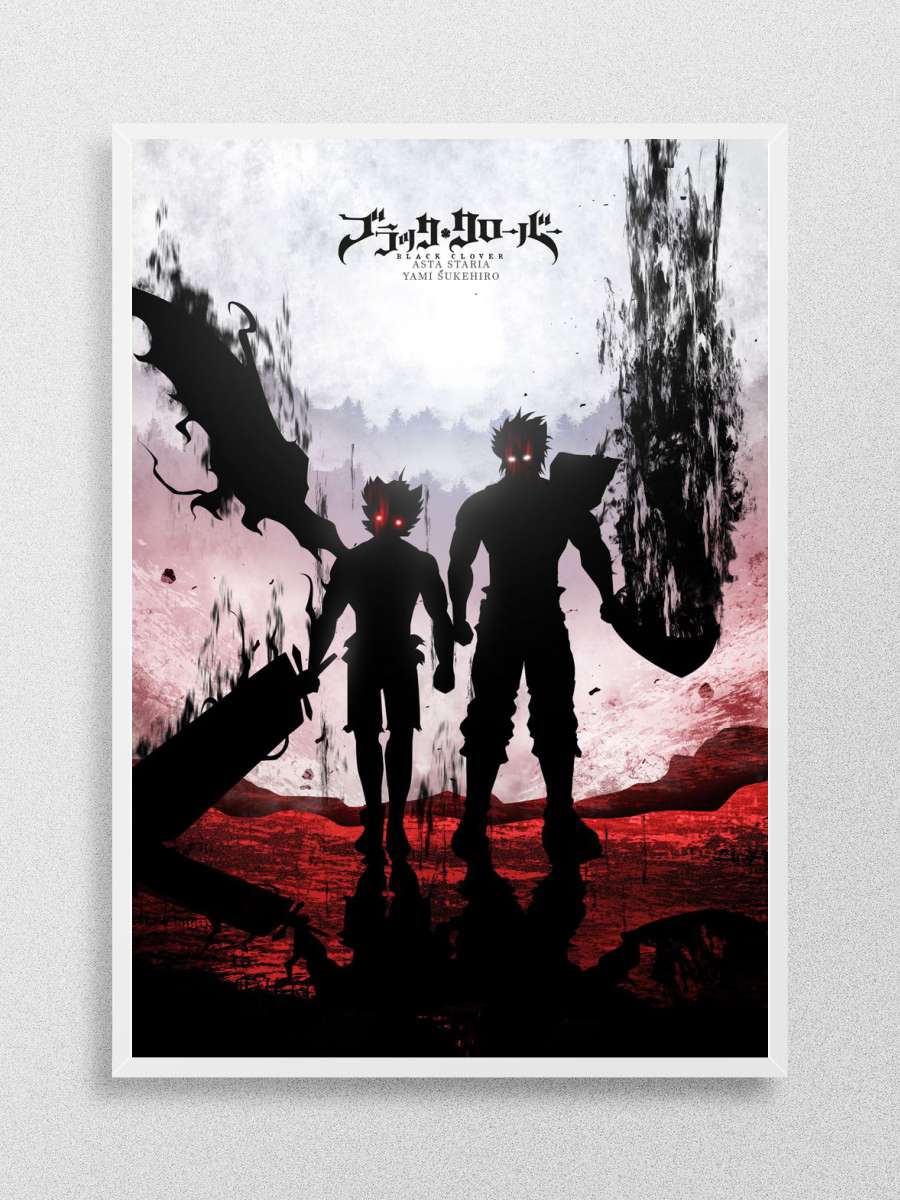 Asta and Yami Black Clover Anime Poster Çerçevesiz Yüksek Kalite Anime Duvar Poster