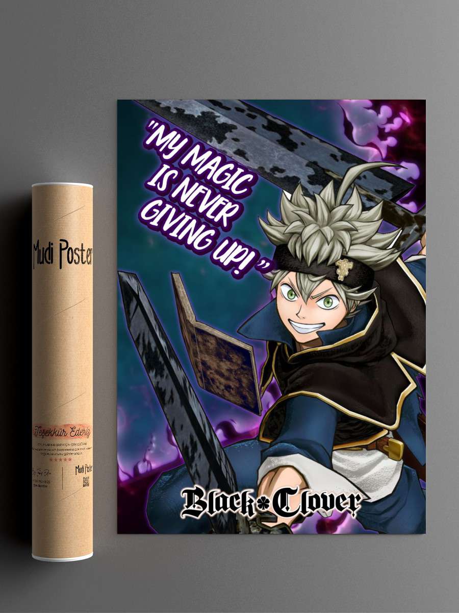 Asta Black Clover Anime Anime Poster Çerçevesiz Yüksek Kalite Anime Duvar Poster