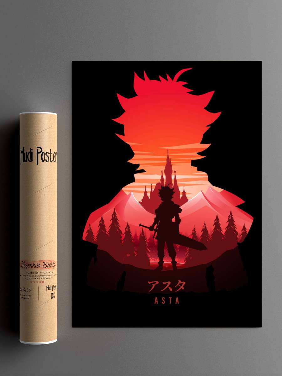 Asta Anime Poster Çerçevesiz Yüksek Kalite Anime Duvar Poster