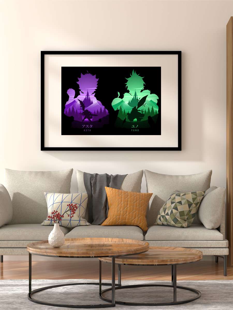Asta Yuno Black Clover Anime Poster Çerçevesiz Yüksek Kalite Anime Duvar Poster