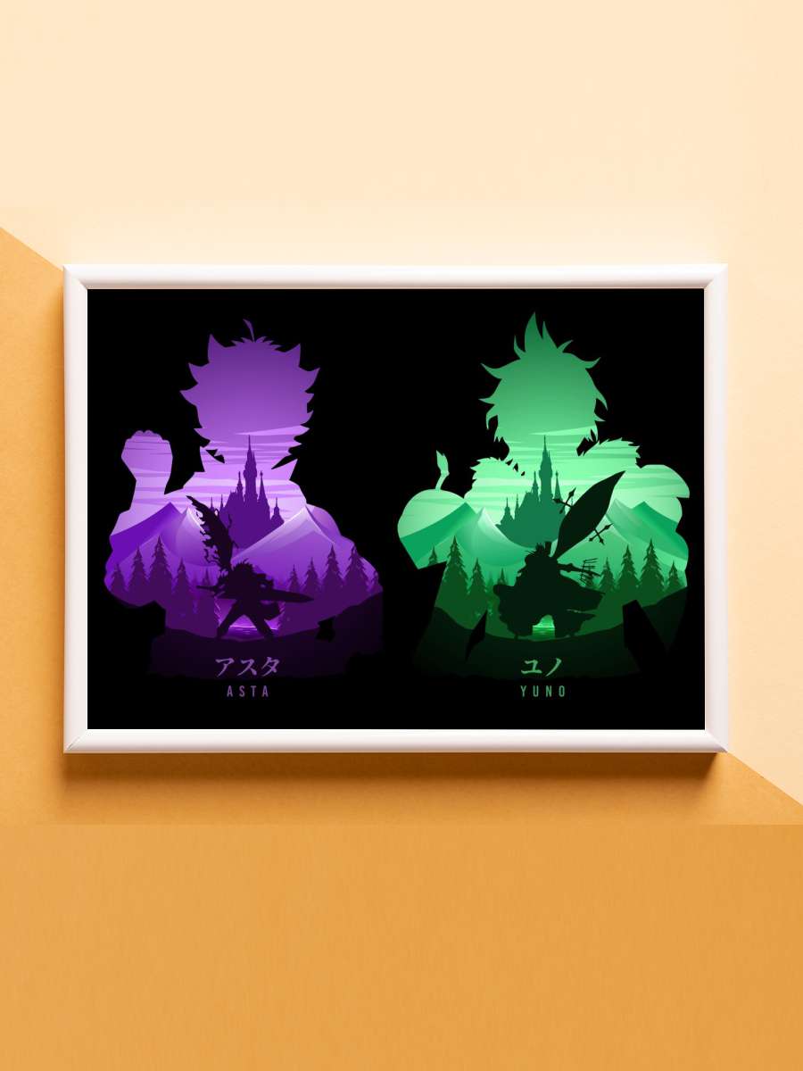 Asta Yuno Black Clover Anime Poster Çerçevesiz Yüksek Kalite Anime Duvar Poster