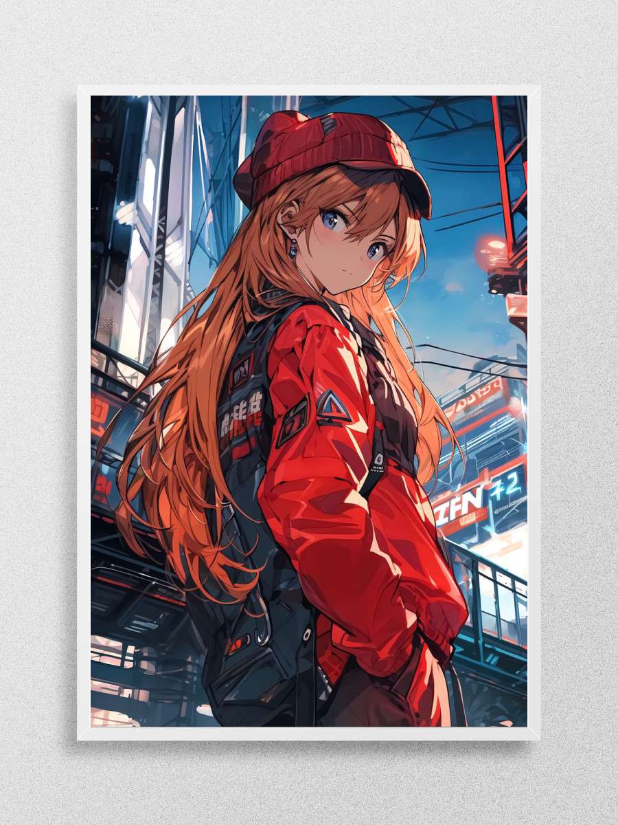 Asuka Langley Soryu Anime Anime Poster Çerçevesiz Yüksek Kalite Anime Duvar Poster