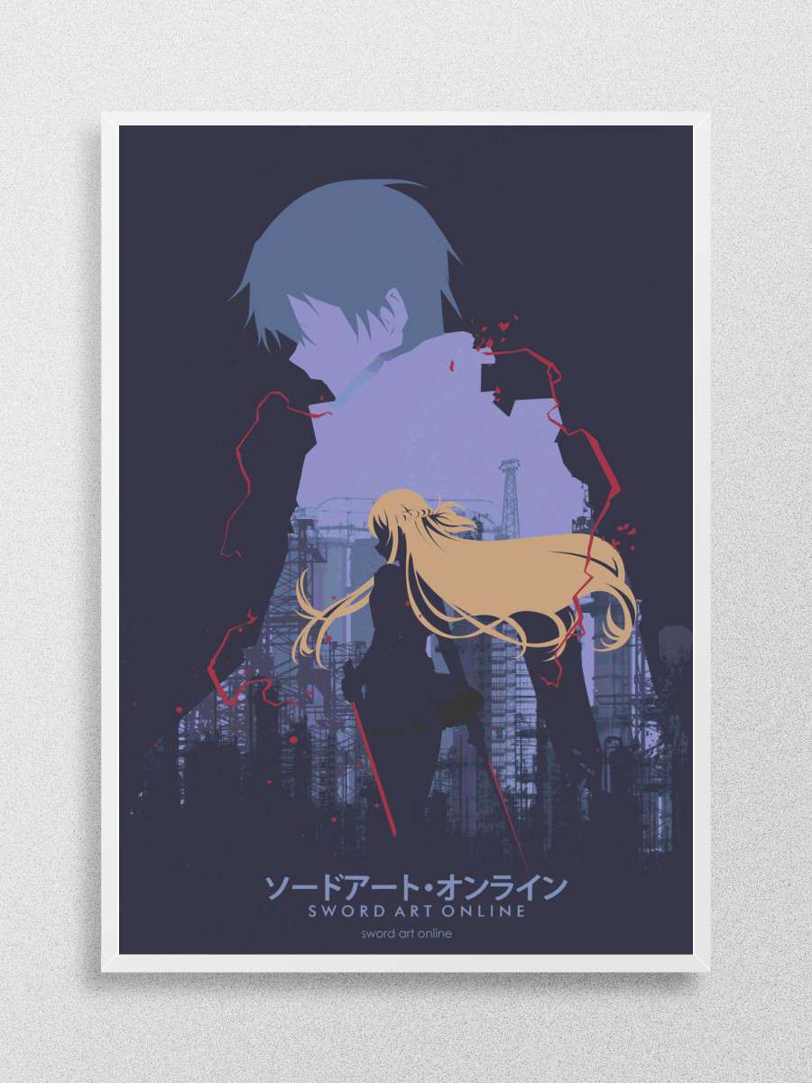 Asuna x Kirito Anime Poster Çerçevesiz Yüksek Kalite Anime Duvar Poster