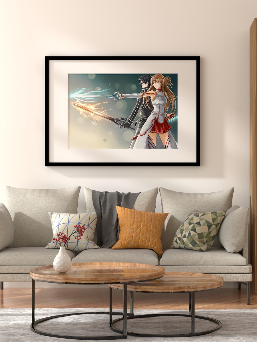 Asuna Yuuki Anime Poster Çerçevesiz Yüksek Kalite Anime Duvar Poster